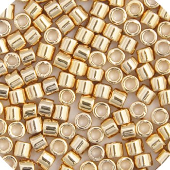DB-0034 3.3 GRAMS of 11/0 24K Light Gold Plated Delica Beads