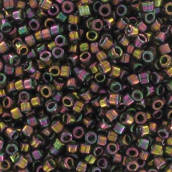 DB-0127 5.2 Grams of 11/0 Forest Green Gold Lustre Iris Miyuki Delica Beads
