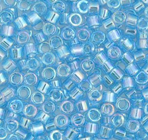 DB-0176 5.2 Grams of 11/0 Transparent Dark Aqua AB Delica Beads
