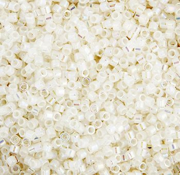 DB-0222 5.2 Grams of 11/0 White Opal AB Delica Beads