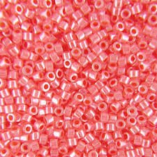 DB-0235 5.2 Grams of 11/0 Crystal Salmon Lined Ceylon Miyuki Delica Beads