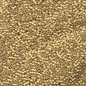 DB-0331 3.3 GRAMS of 11/0 Matte Metallic Bright Yellow Gold 24kt Miyuki Delica Beads