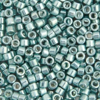 DB-0415 5.2 Grams of 11/0 Opaque Dyed Galvanized Turquoise Delica Beads