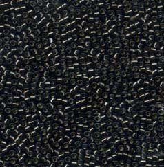 DB-0613 5.2 Grams of 11/0 Dyed Silver Lined Dark Grey Miyuki Delica Beads