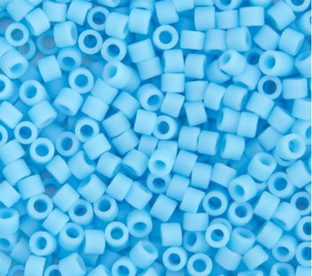 DB-0755 5.2 Grams of 11/0 Matte Opaque Turquoise Blue Miyuki Delica Beads