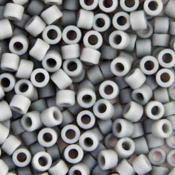 DB-0761 5.2 Grams of 11/0 Matte Opaque Grey Miyuki Delica Beads