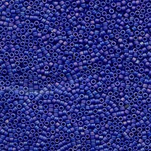 DB-0880 5.2 Grams of 11/0 Opaque Matte Royal Blue AB Delica Beads