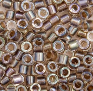 DB10-0064 5.2 Grams of 10/0 Ivory AB Dyed Lined Delica Beads