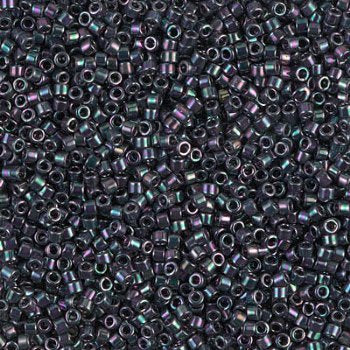 DB-1001 5.2 Grams of 11/0 Metallic Purple Green Gold Iris Delica Beads