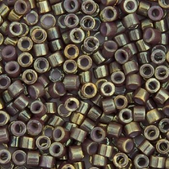 DB-1011 5.2 Grams of 11/0 Metallic Dusty Mauve AB Delica Beads