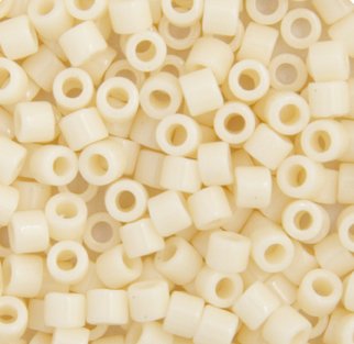 DB10-0732 5.2 Grams of 10/0 Opaque Dark Cream Miyuki Delica Beads