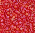 DB10-0856 5.2 Grams of 10/0 Transparent Matte Red AB Delica Beads