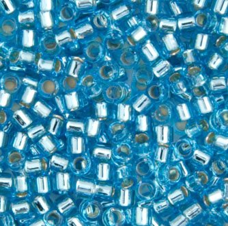 DB-1209 5.2 Grams of 11/0 Blue Ocean Silverlined Delica Beads