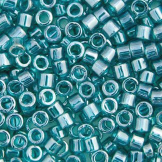 DB-1228 5.2 Grams of 11/0 Transparent Caribbean Teal Lustre Delica Beads