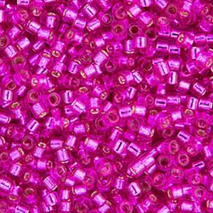 DB-1340 5.2 Grams of 11/0 Silverlined Dyed Fuchsia Miyuki Delica Beads