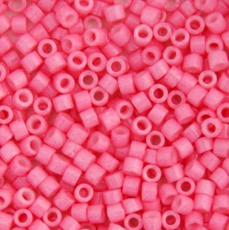 DB-1371 5.2 Grams of 11/0 Opaque Dyed Pink Carnation Delica Beads