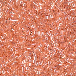 DB-1480 5.2 Grams of 11/0 Transparent Peach Lustre Miyuki Delica Beads