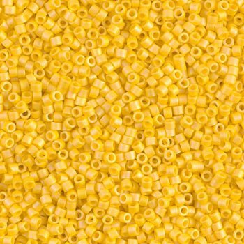 DB-1592 5.2 Grams of 11/0 Opaque Matte Canary Yellow AB Delica Beads
