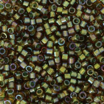 DB-1739 5.2 Grams of 11/0 Sparkling Mint Lined Topaz AB Delica Beads