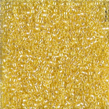 DB-1886 5.2 Grams of 11/0 Transparent Yellow Lustre Delica Beads