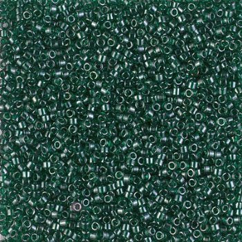 DB-1894 5.2 Grams of 11/0 Transparent Emerald Lustre Delica Beads