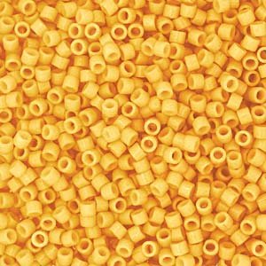 DB-2102 5.2 Grams of 11/0 Duracoat Opaque Dyed Banana Delica Beads