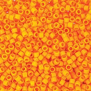 DB-2104 5.2 Grams of 11/0 Duracoat Opaque Dyed Kumquat Delica Beads