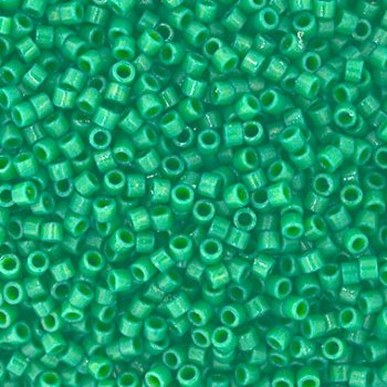 DB-2127 5.2 Grams of 11/0 Duracoat Opaque Dyed Emerald Green Delica Beads
