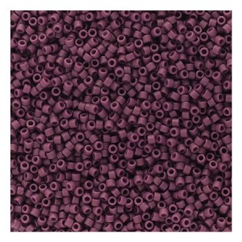 DB-2295 5.2 Grams of 11/0 Opaque Frosted Glazed Matte Purple Mulberry Delica Beads