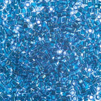 DB-2385 5.2 Grams of 11/0 Fancy Lined Blue Zircon Delica Beads