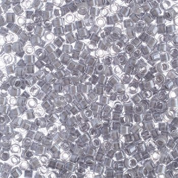 DB-2392 5.2 Grams of 11/0 Fancy Lined Pale Grey Delica Beads