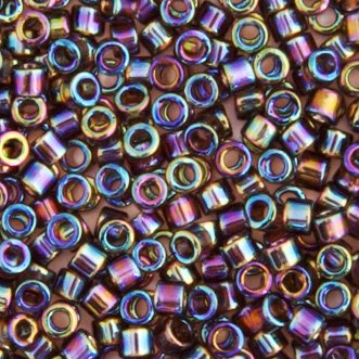 DB-0180 5.2 Grams of 11/0 Transparent Bronze AB Delica Beads