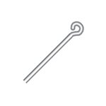 100 12mm 20ga Bright Silver Eye Pins