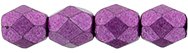100 4mm Faceted Saturated Metallic Pink Yarrow Firepolish Beads