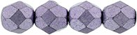 50 6mm Faceted Saturated Metallic Ballet Slipper Firepolish Beads
