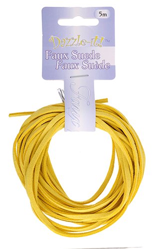 5m of 2.7mm Yellow Faux Suede Lacing