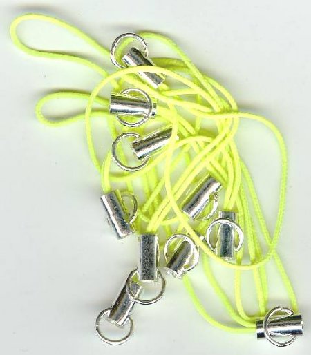 10 Neon Yellow Cell Phone Straps