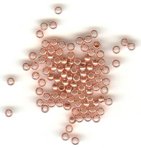 100 3mm Smooth Bright Copper Crimps