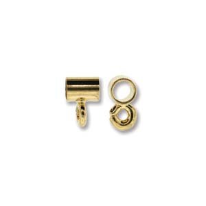 12, 4mm Small Gold Plated Tube Sliding Bails
