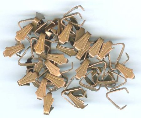 50 9mm Large Antique Copper Pinch Bails
