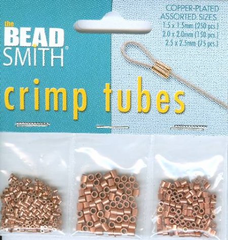 Beadsmith Crimp Tubes Mixed Size Pack - Bright Copper