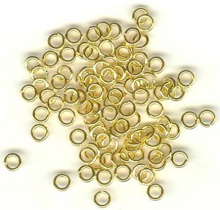 100 3mm Gold Plated Jump Rings