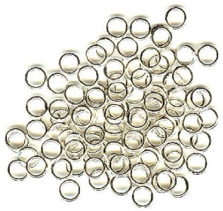 20, 5.5mm Silver Plated Closed Jump Rings