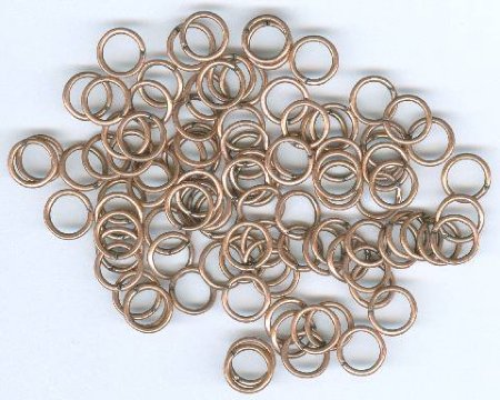 100 9mm Antique Copper Jump Rings