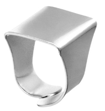 1 20x 18mm Flat Silver Adjustable Finger Ring