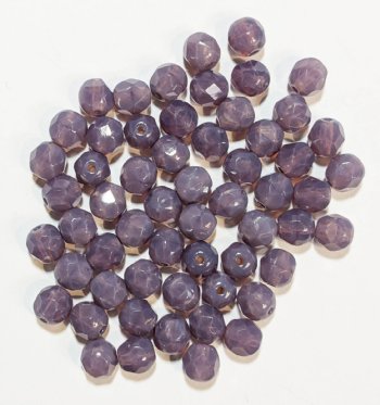 50 6mm Faceted Amethyst Opal Firepolish Beads