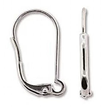 5 Pairs of 16.5x10.5mm Silver Plated Interchangeable Lever-back Earrings