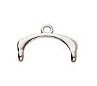 Set of 2, 9.4x15mm Cymbal Fres II Antique Silver 11/0 Delica Ends