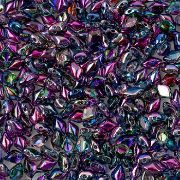 10 Grams of Crystal Magic Blue Pink GemDuo Glass Bead
