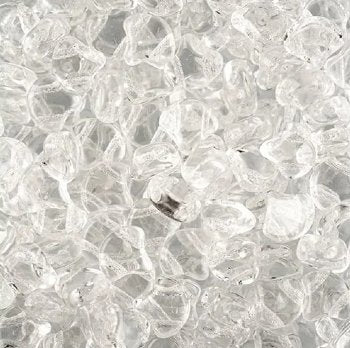 10 Grams 7.5mm Transparent Crystal Czech Glass Ginko Leaf Beads